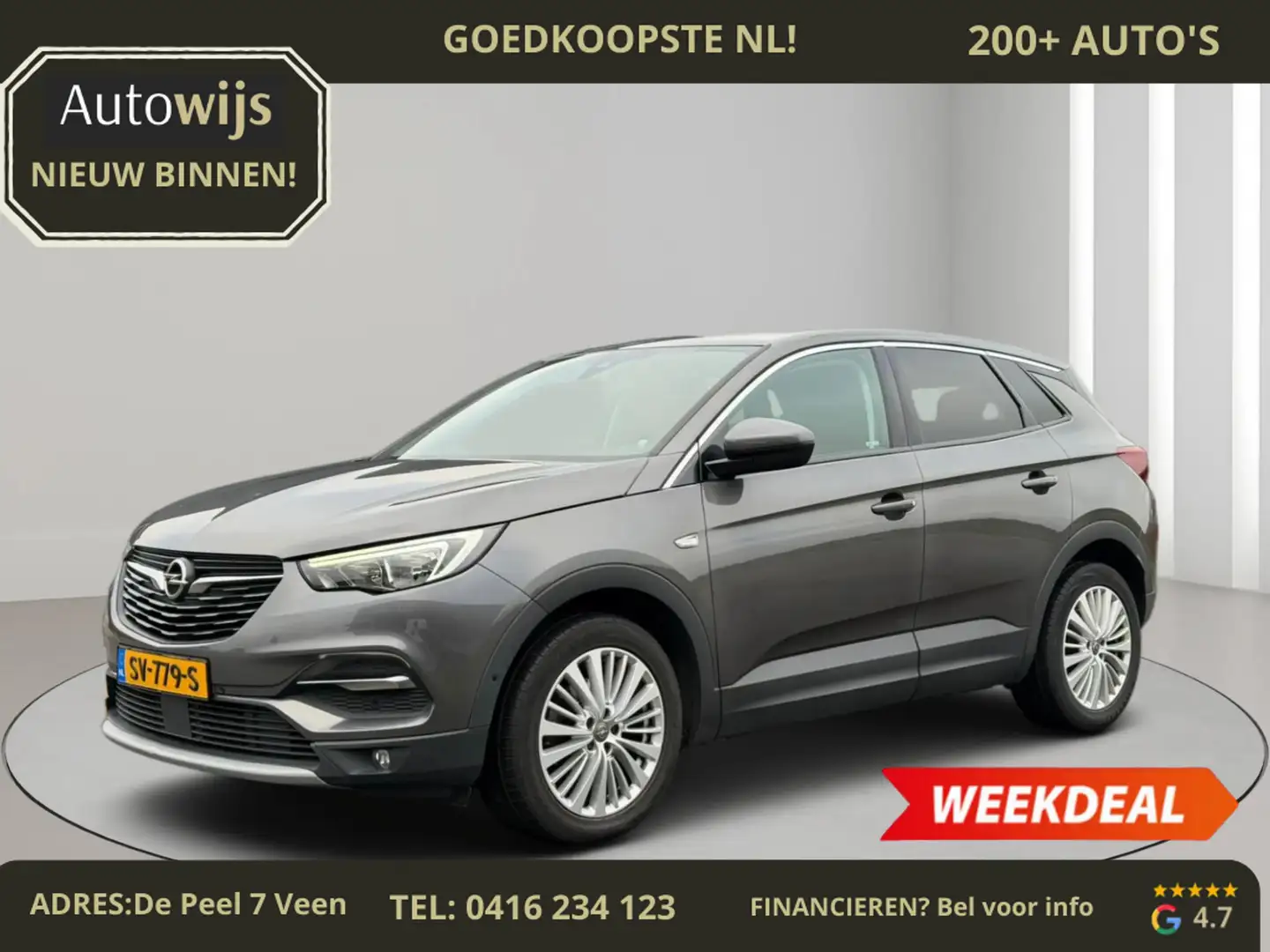 Opel Grandland X 1.2 Turbo Innovation|NAVI|LED|PDC|LM-VELG|Keyless| Grau - 1
