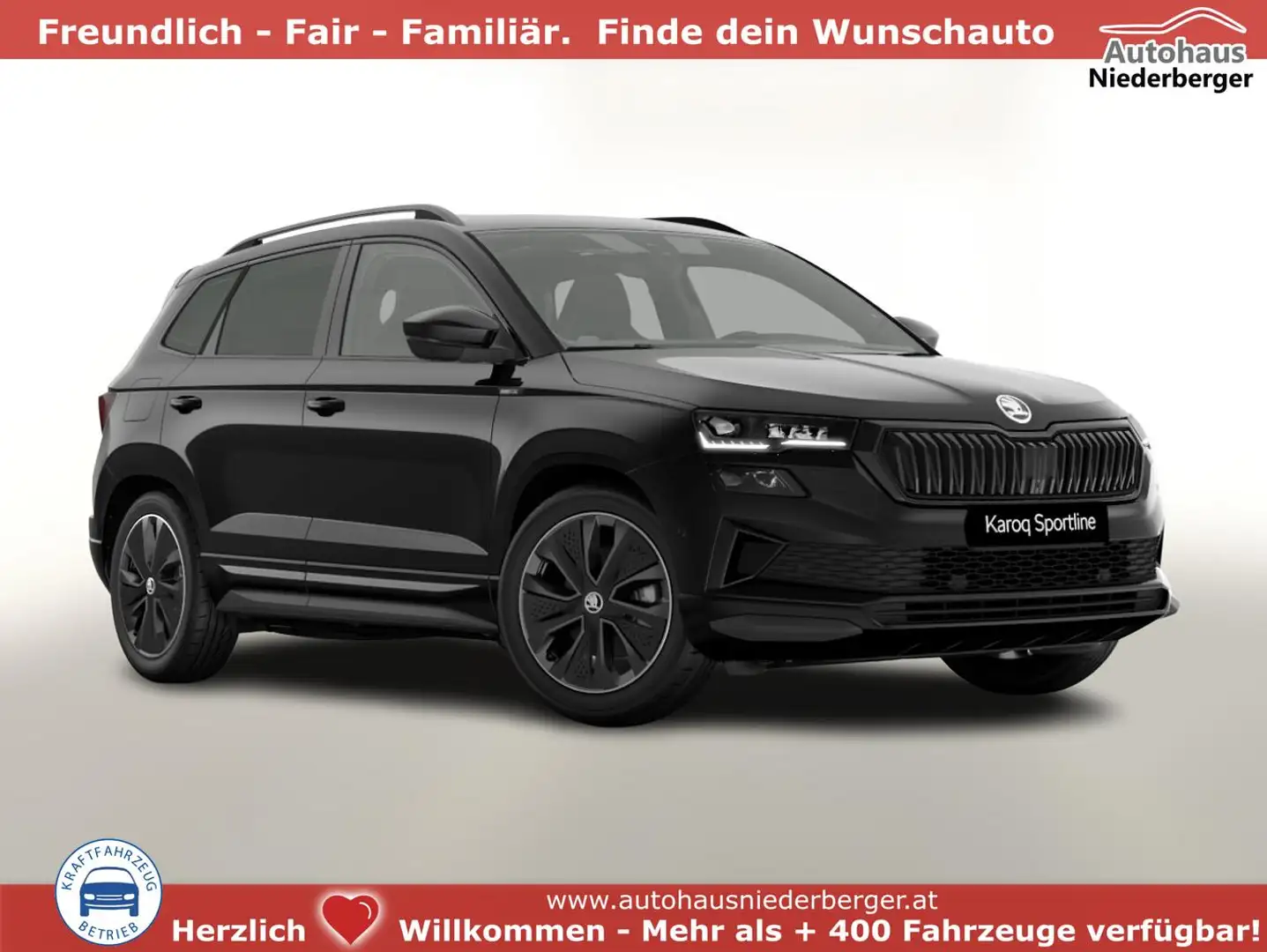 Skoda Karoq Sportline DSG Sportl AHK Pano Matrix Nav 360° C... Schwarz - 1