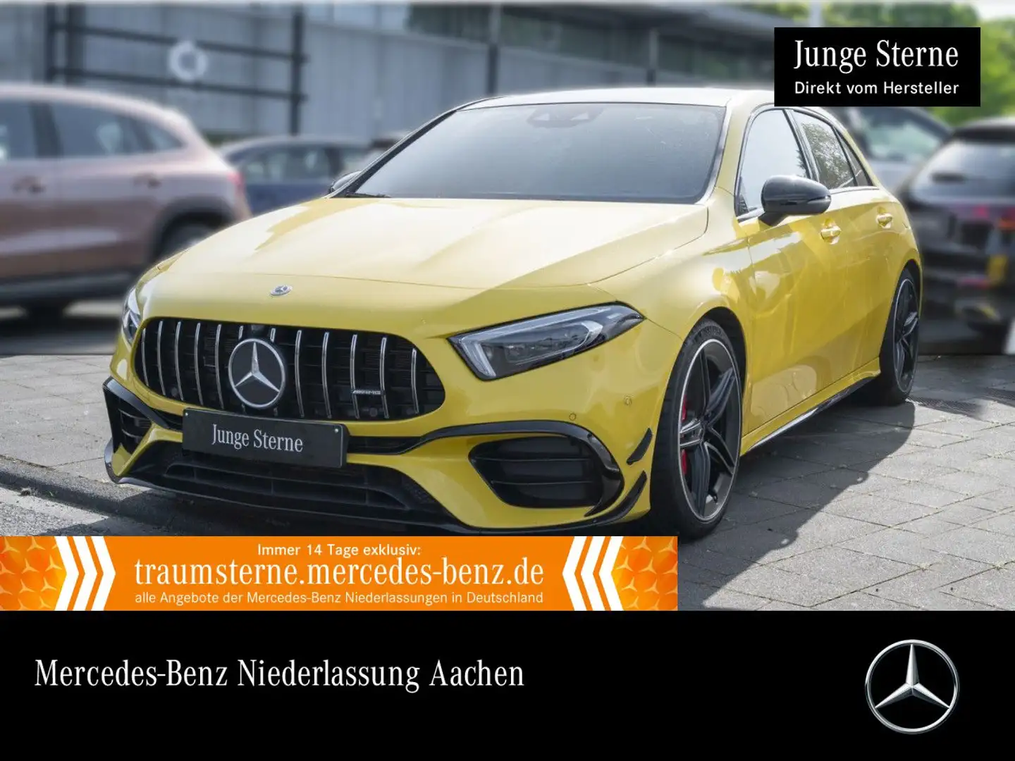 Mercedes-Benz A 45 AMG A 45 S 4M Kompakt PANO+MULTIBEAM+KAMERA+19"+TOTW Jaune - 1