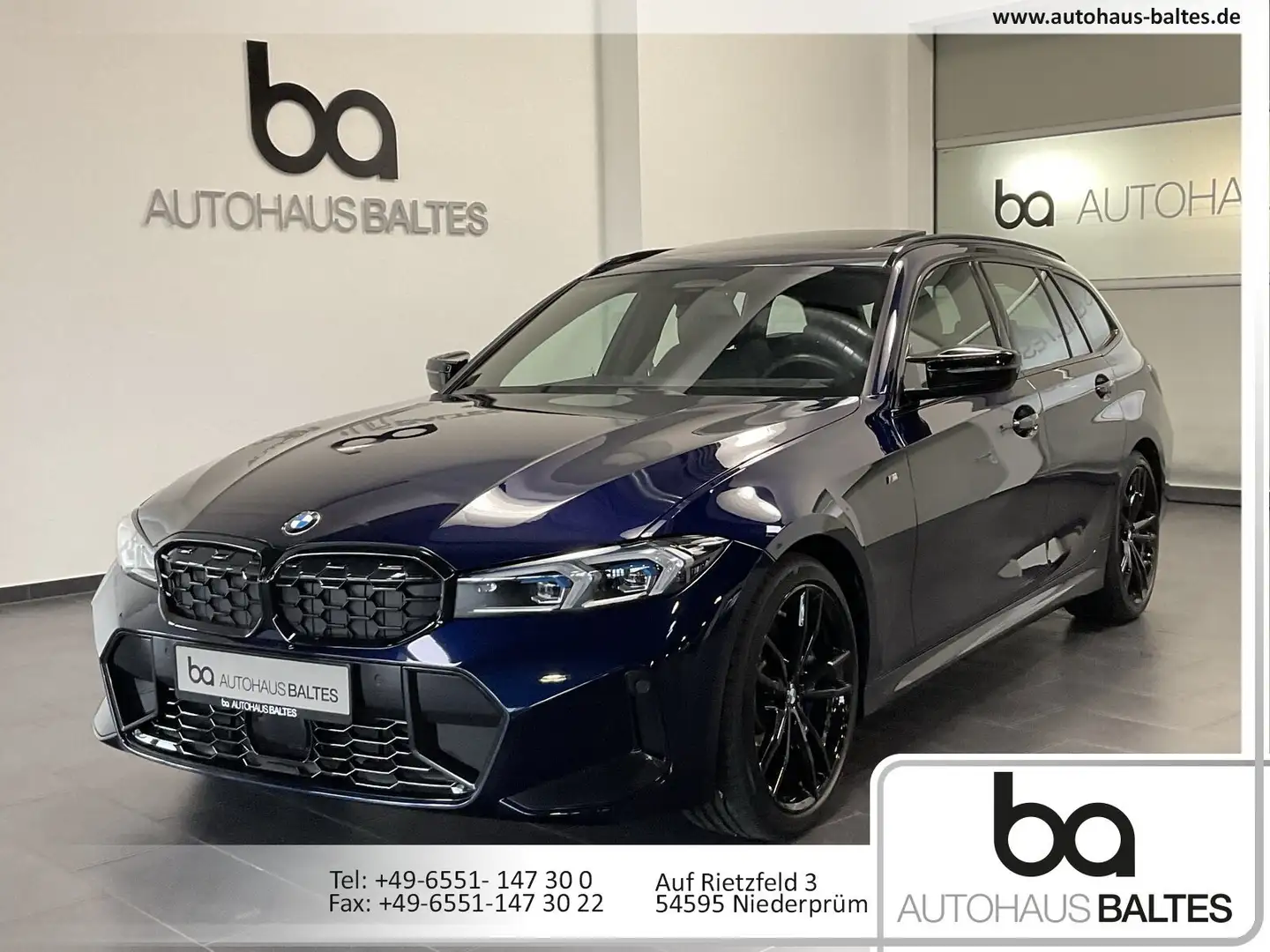 BMW M340d Touring xDrive Facelift/Pano/Driv/H&K/AHK Bleu - 1