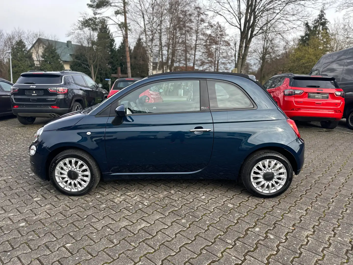 Fiat 500C 1.0 Mild-Hybrid Lounge LichtRegensensor/CarPlay/7" Bleu - 2