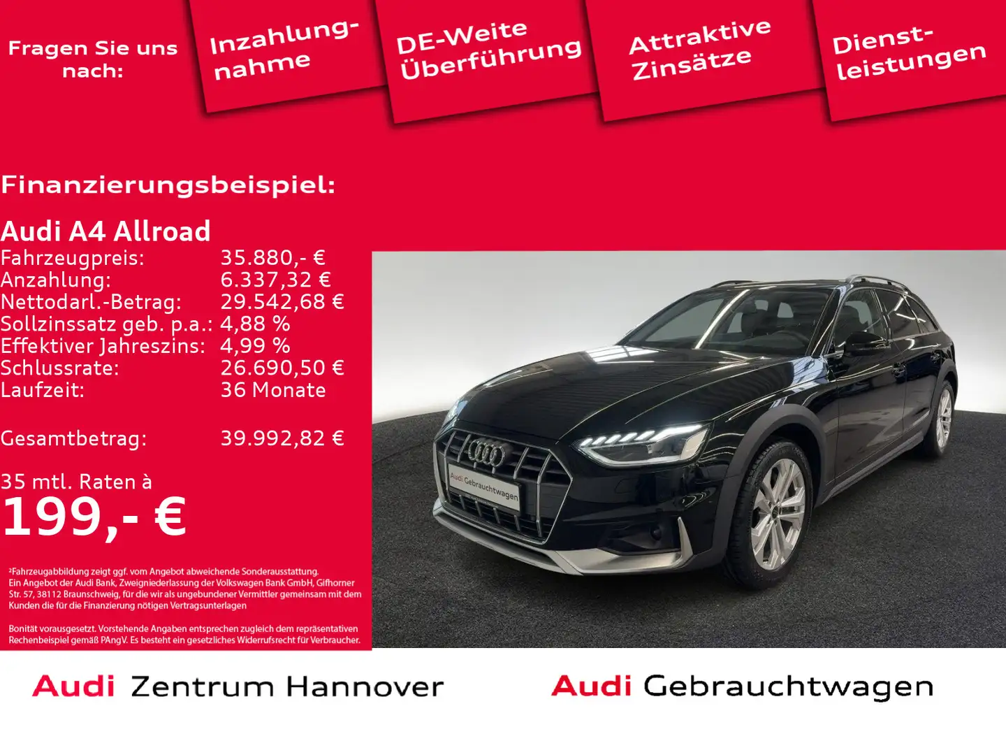 Audi A4 allroad A4 allroad 40 TDI quattro AHK LED Kamera Navi Te Schwarz - 1