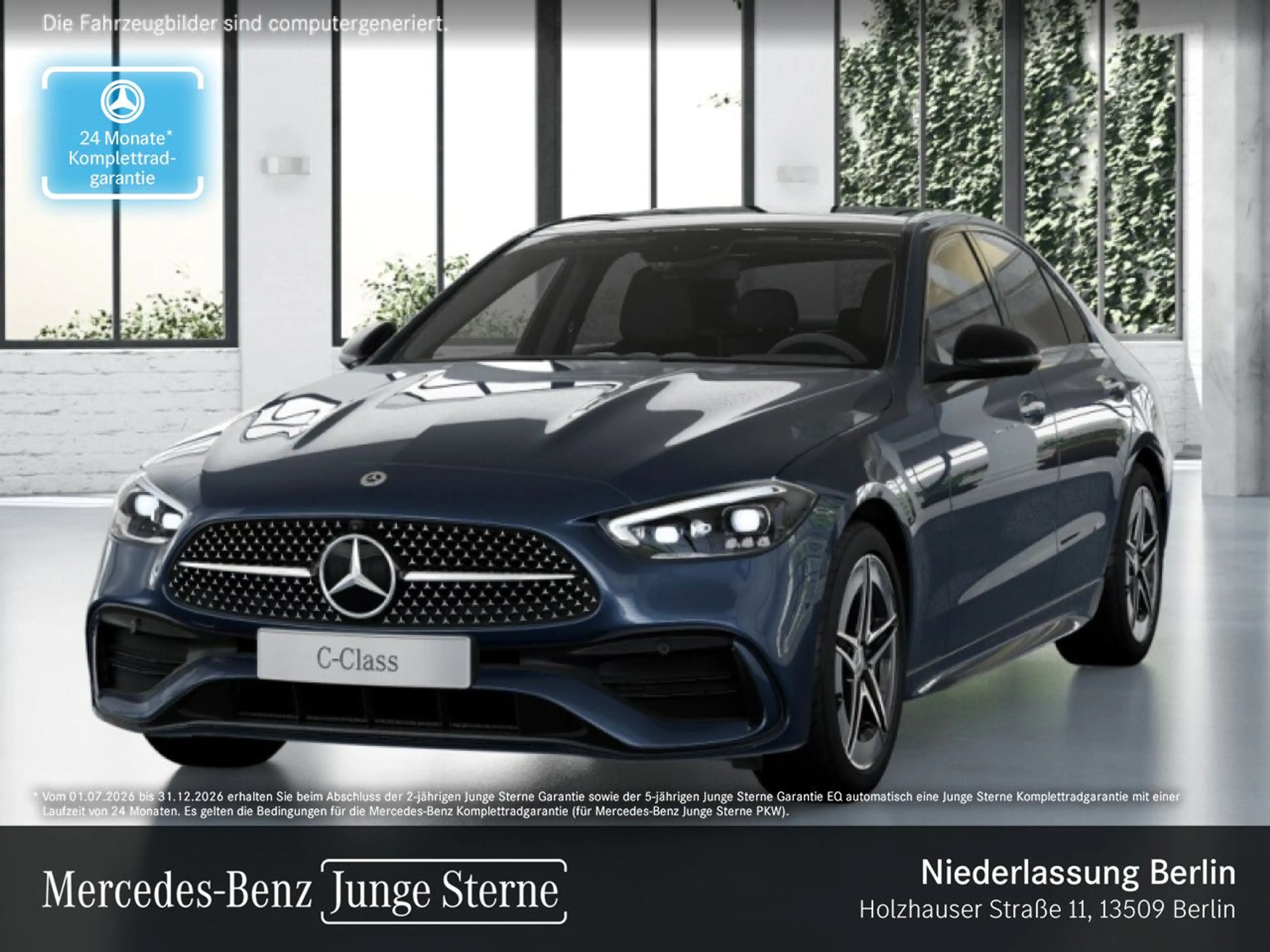 Mercedes-Benz C 200 AMG+NIGHT+PANO+360+TOTW+KEYLESS+9G