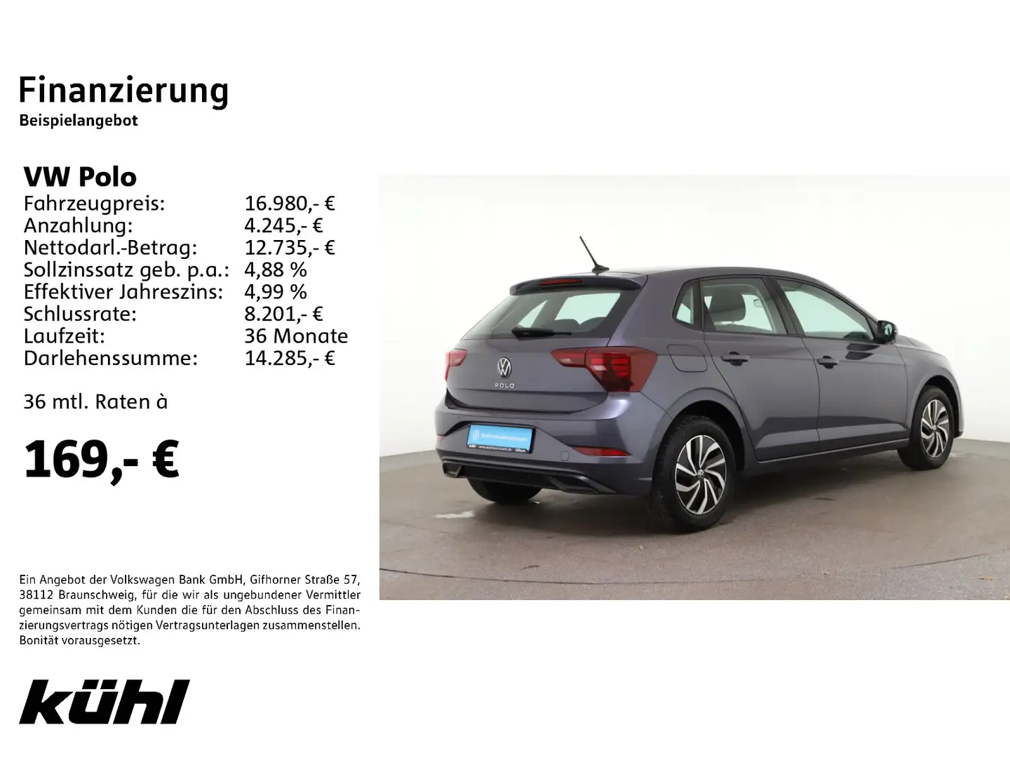 Volkswagen Polo 6 VI 1.0 LED App Grijs - 2