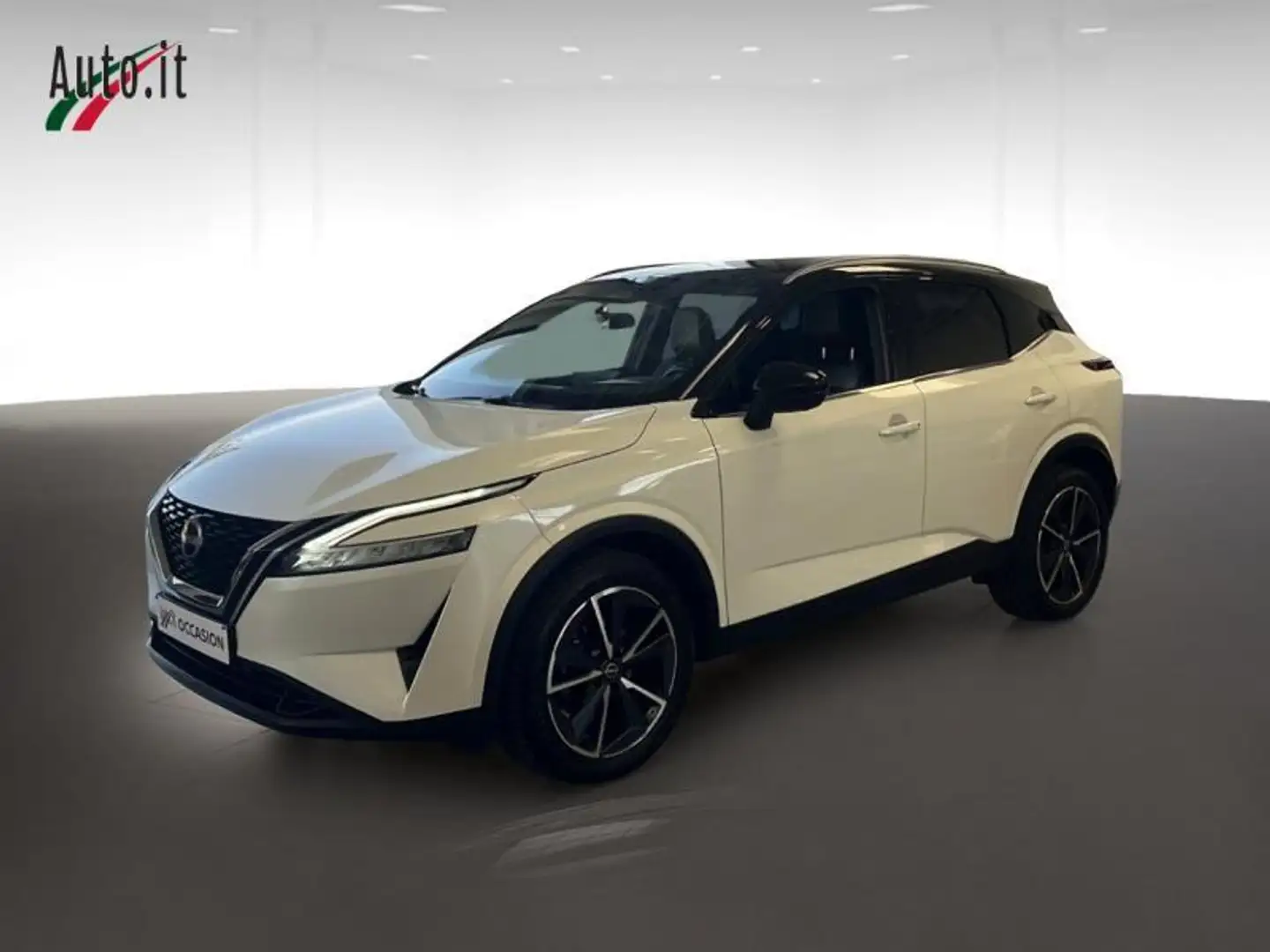 Nissan Qashqai Tekna & Toit Pano Weiß - 1