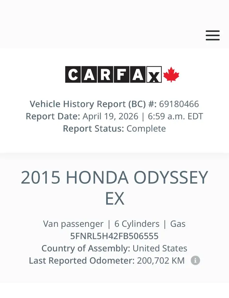Honda Odyssey снимка Honda Odyssey