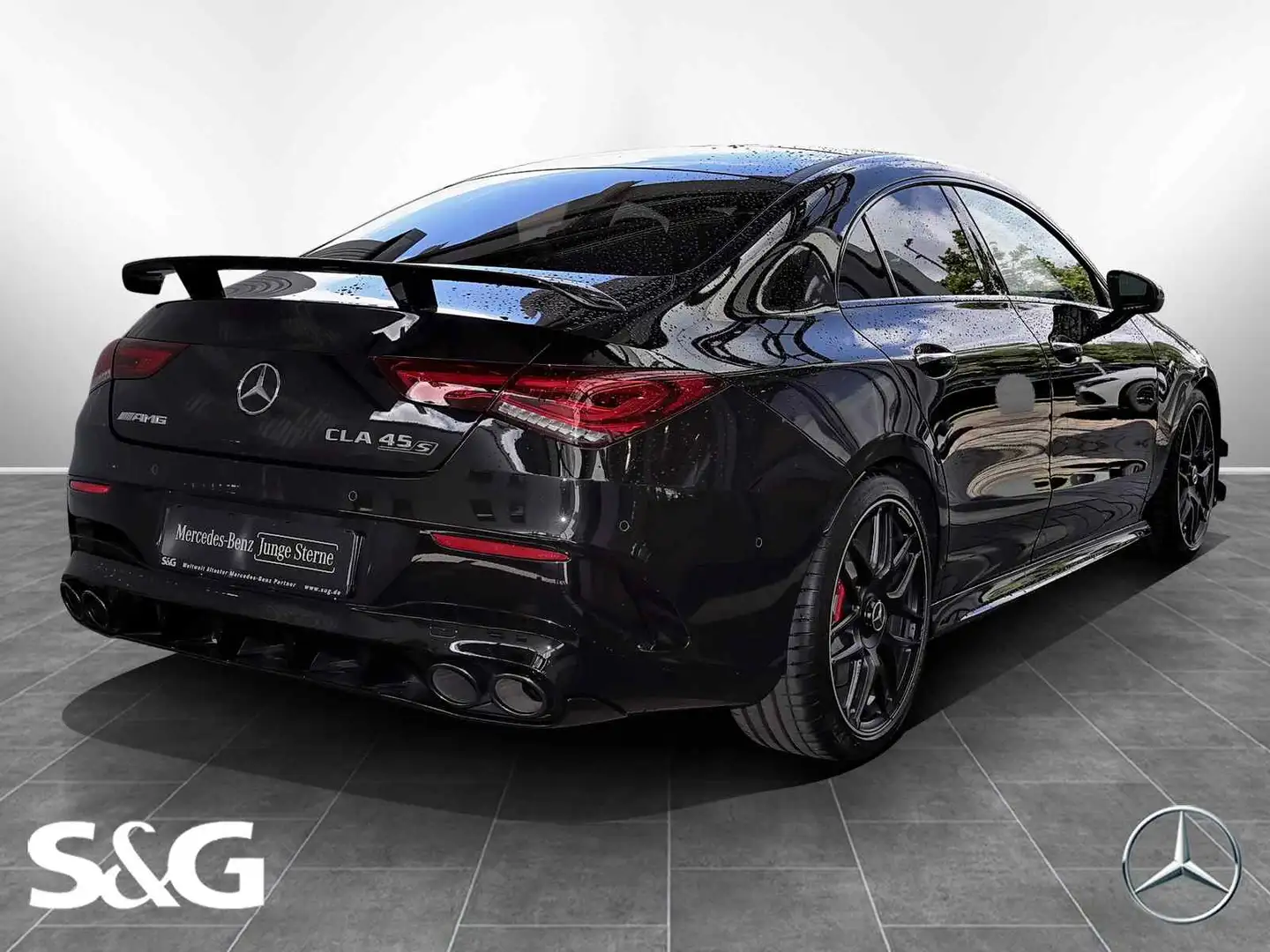 Mercedes-Benz CLA 45 AMG S 4M+ Coupé Pano+MBUX+360°+19+Sitzhzg Чорний - 2