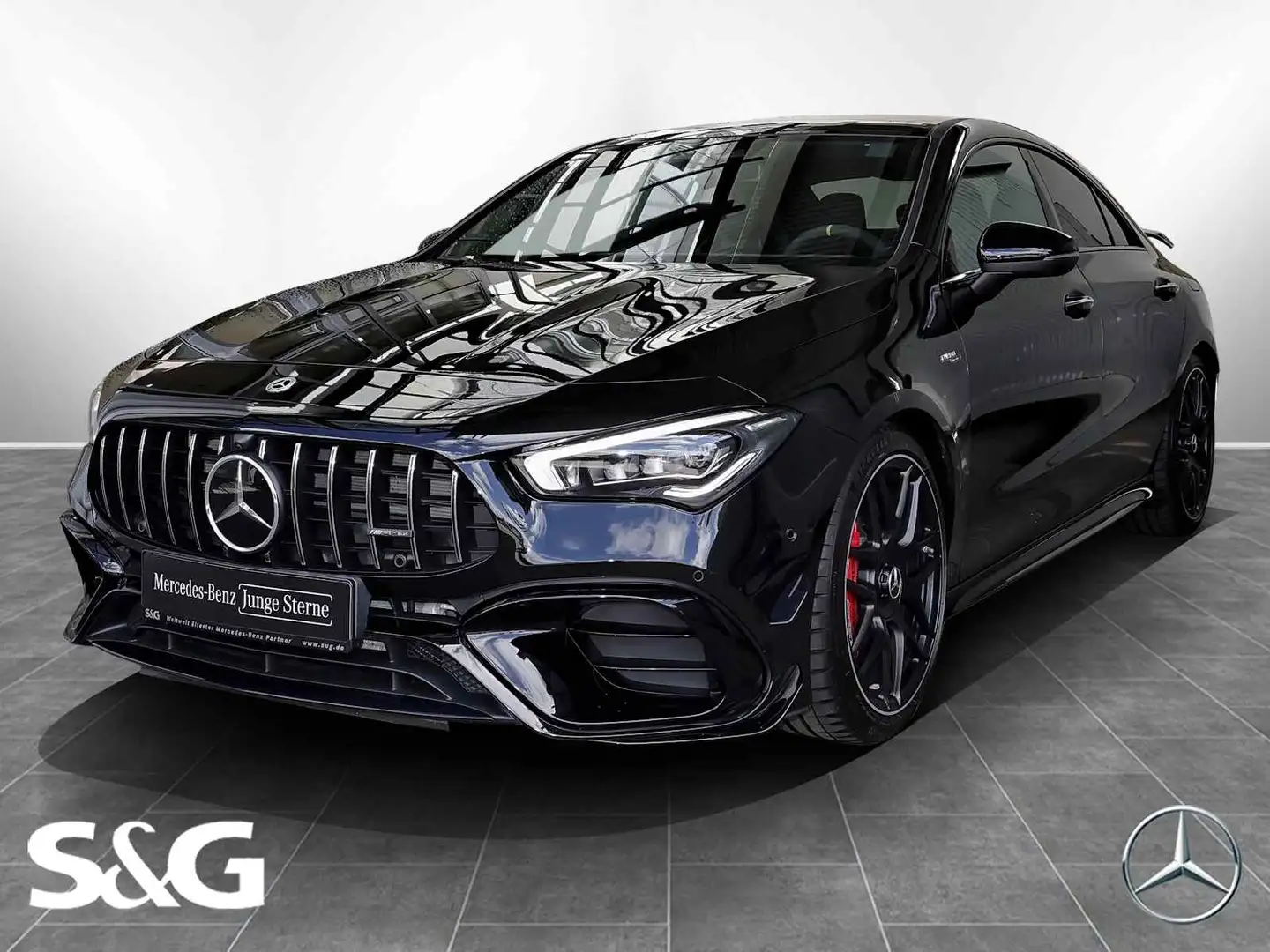 Mercedes-Benz CLA 45 AMG S 4M+ Coupé Pano+MBUX+360°+19+Sitzhzg Чорний - 1