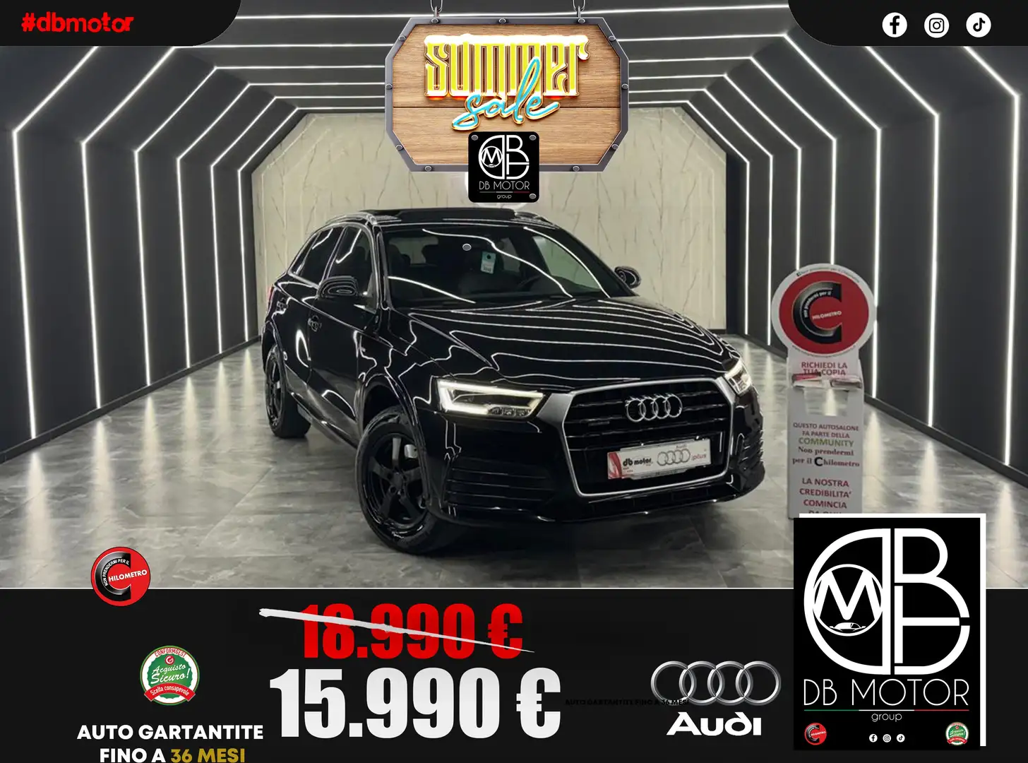 Audi Q3 2.0tdi Sport quattro 184cv s-tronic *PROMO ESTATE* Nero - 1