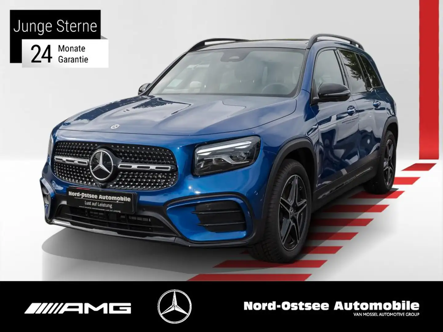 Mercedes-Benz GLB 200 AMG PANO AHK NIGHT Bleu - 1