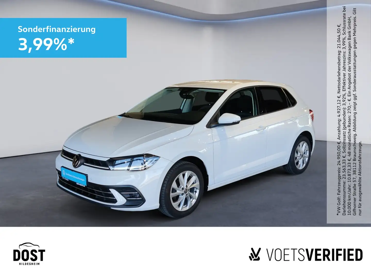 Volkswagen Polo 1.0 TSI Style PDC+KLIMA+MATRIX LED+NAVI Blanco - 1
