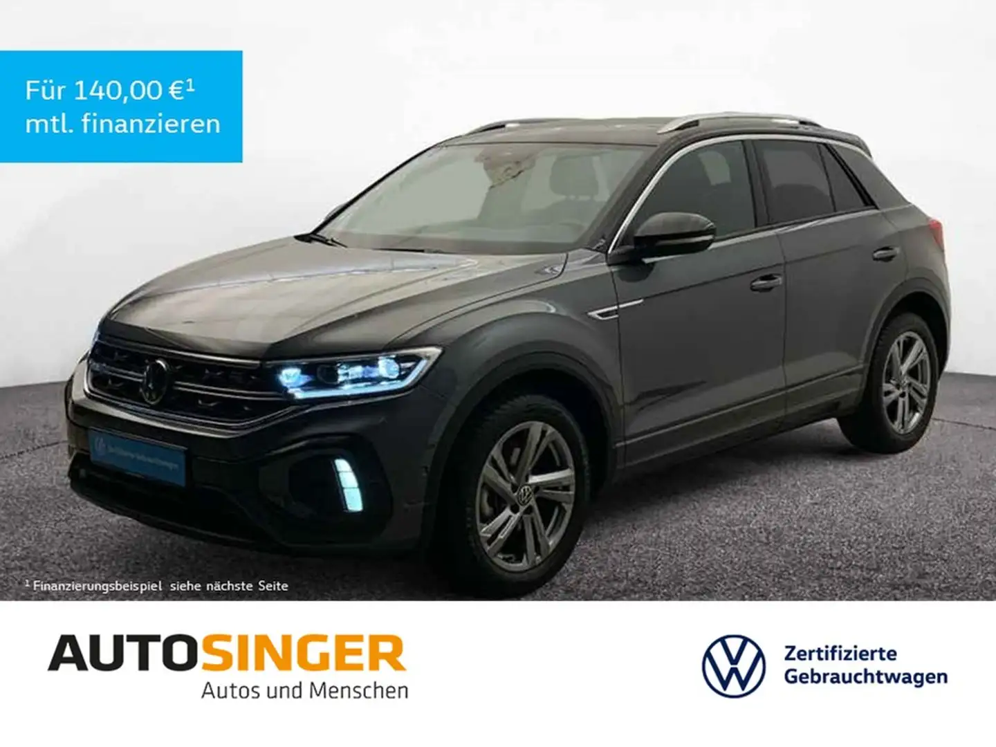 Volkswagen T-Roc R-Line 1.5 TSI DSG *AHK*LED*ACC*NAVI*R-CAM Grau - 1