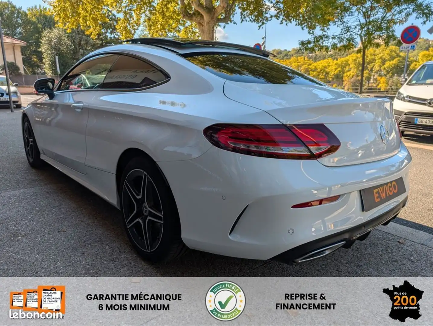 Mercedes-Benz C 300 coupé 300 amg line 9g-tronic iv 258ch 2.0 toit ouvrant 2020 45000km Blanc - 2