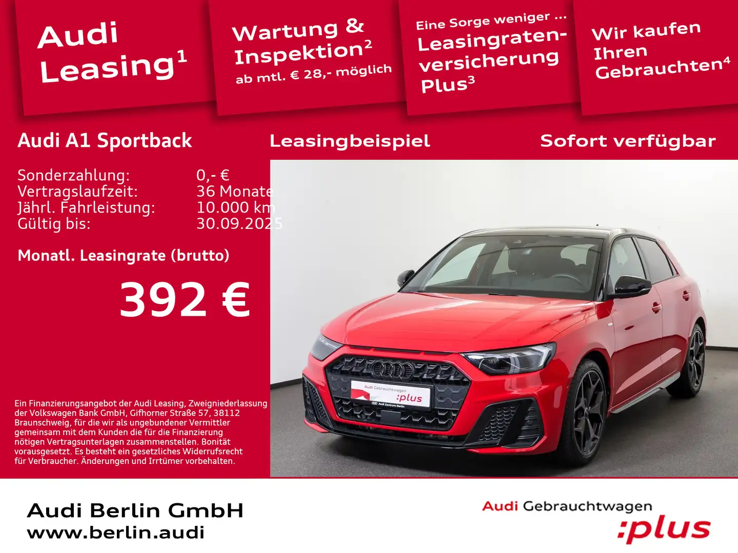 Audi A1 S line 35 TFSI S tr. RFK SONOS LED Rot - 1