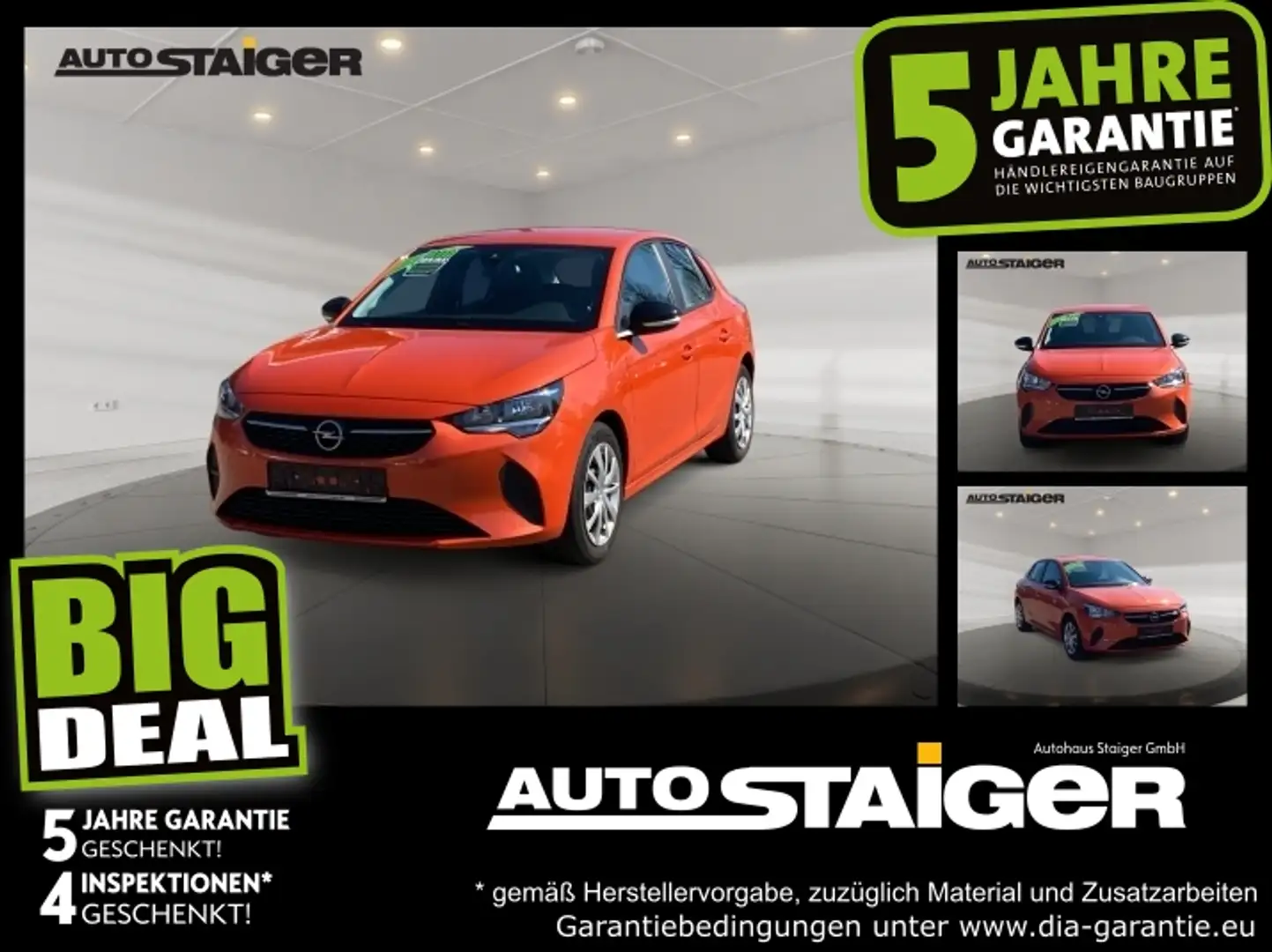 Opel Corsa F 1.2 Turbo Edition KAM PDC SHZ Portocaliu - 1