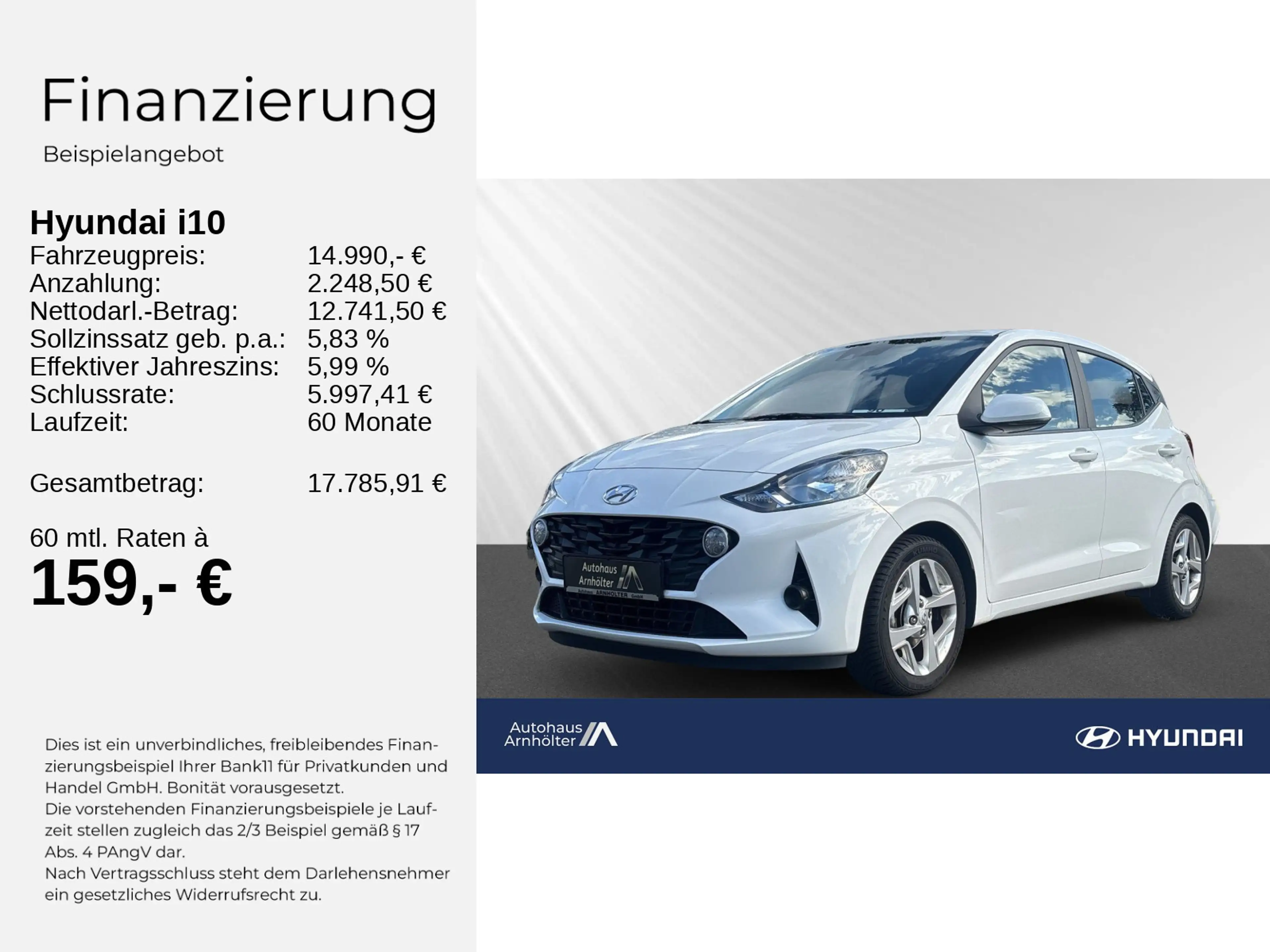 Hyundai i10 1.0 Benzin M/T Trend +SHZ+LENKHEIZ+BLUETOOTH — photo 2