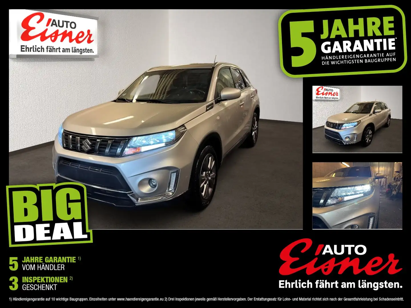 Suzuki Vitara 1.4 DITC Shine Allgrip Facelift Kam. LED Silber - 1