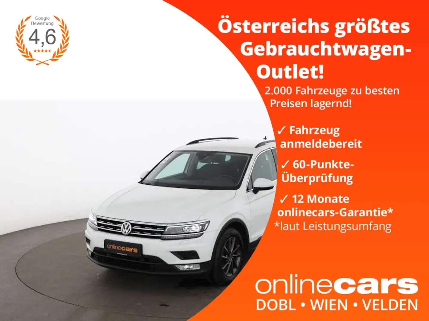 Volkswagen Tiguan 2.0 TDI Comfortline LED NAVI RADAR SITZHZG Weiß - 1