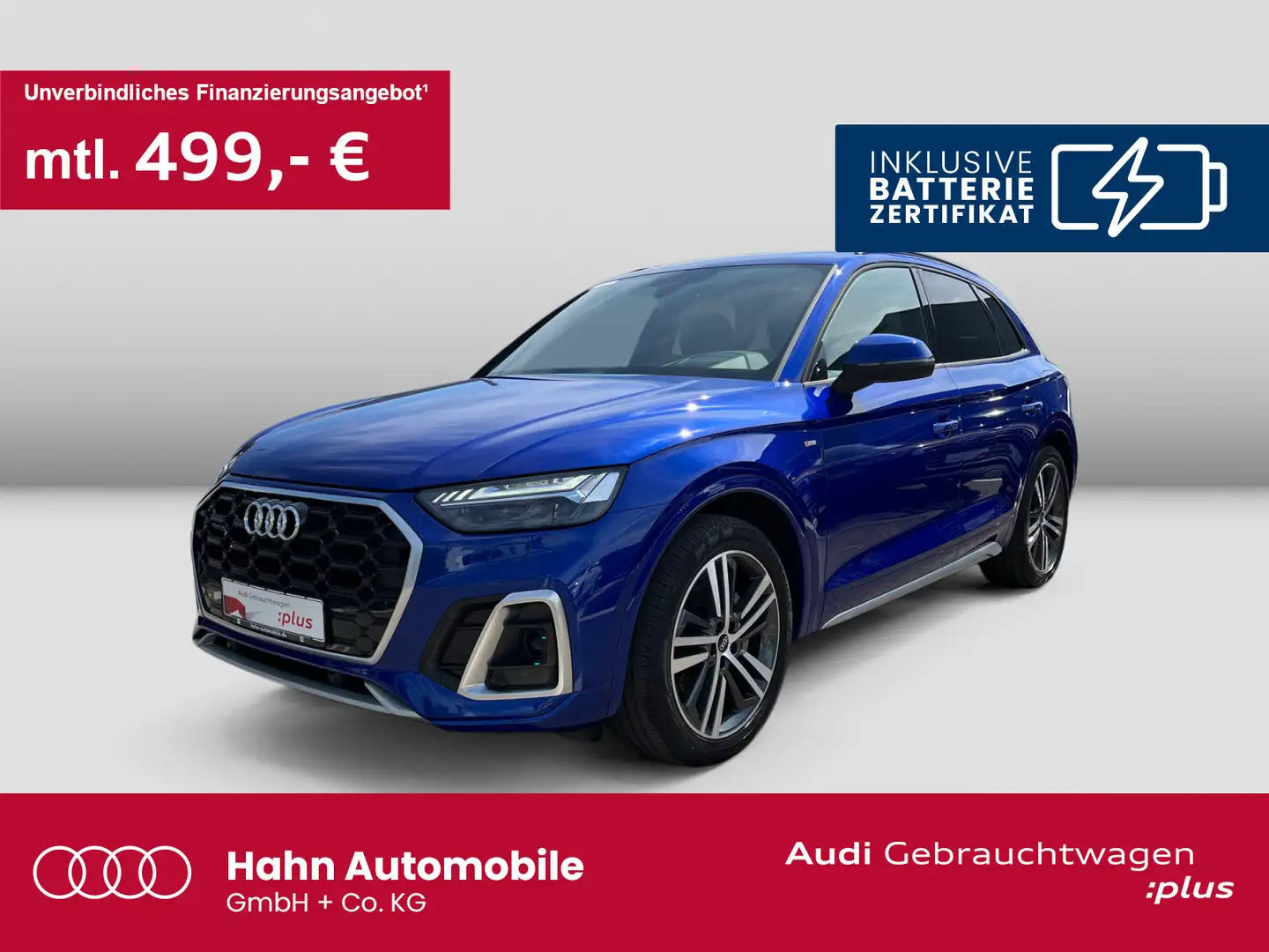 Audi Q5 55TFSIe qua S-Line S-Trc HUD B&O CAM Matrix Blau - 1