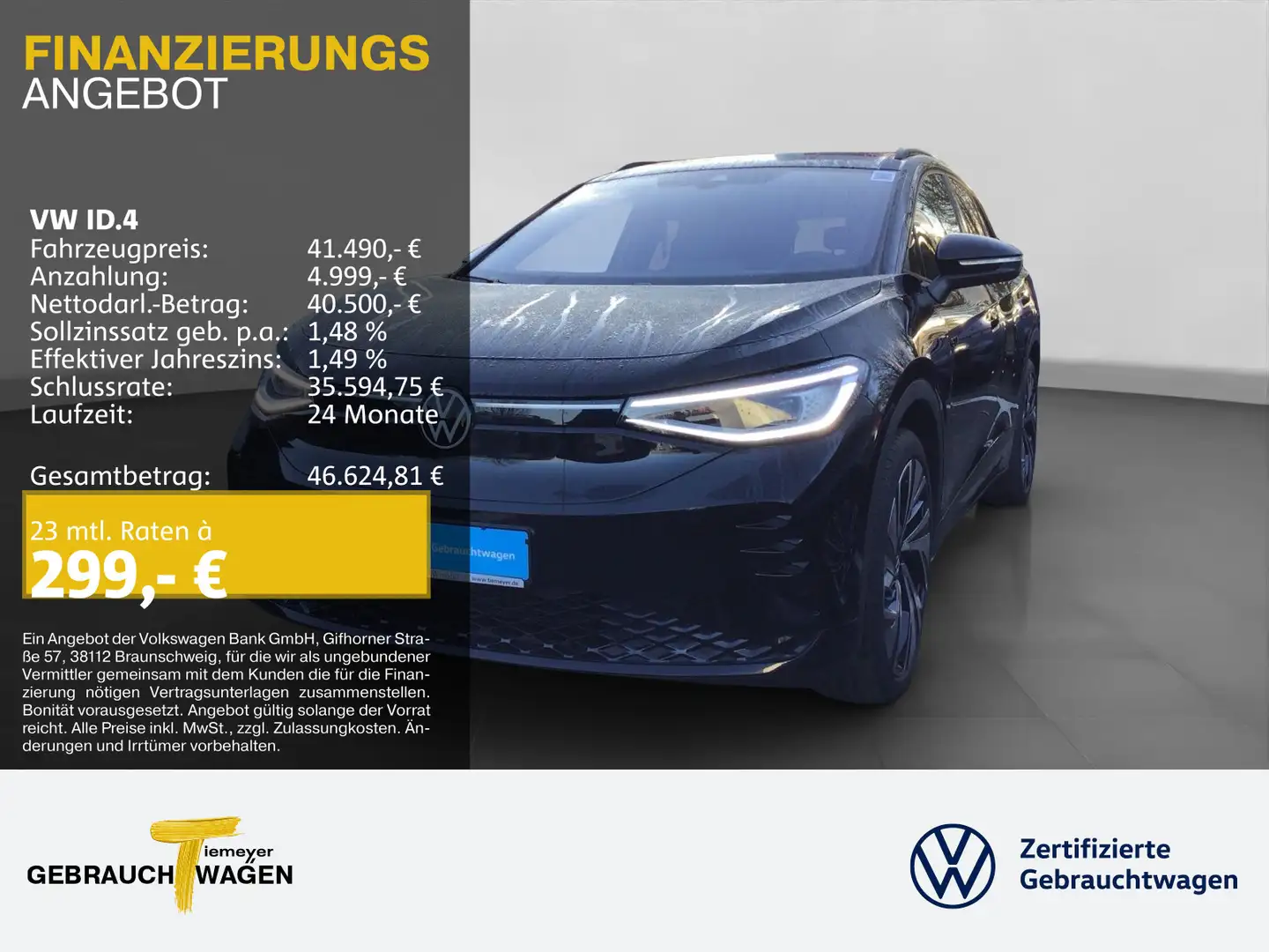 Volkswagen ID.4 GTX 4M LM21 PANO NAVI WÄRMEPUMPE Schwarz - 1