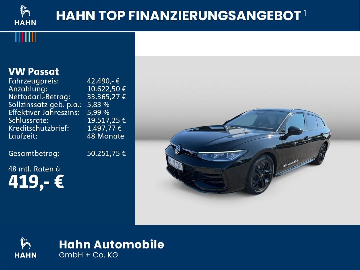 Volkswagen Passat R-Line "BLACK STYLE" AHK "IQ-DRIVE" Schwarz - 2