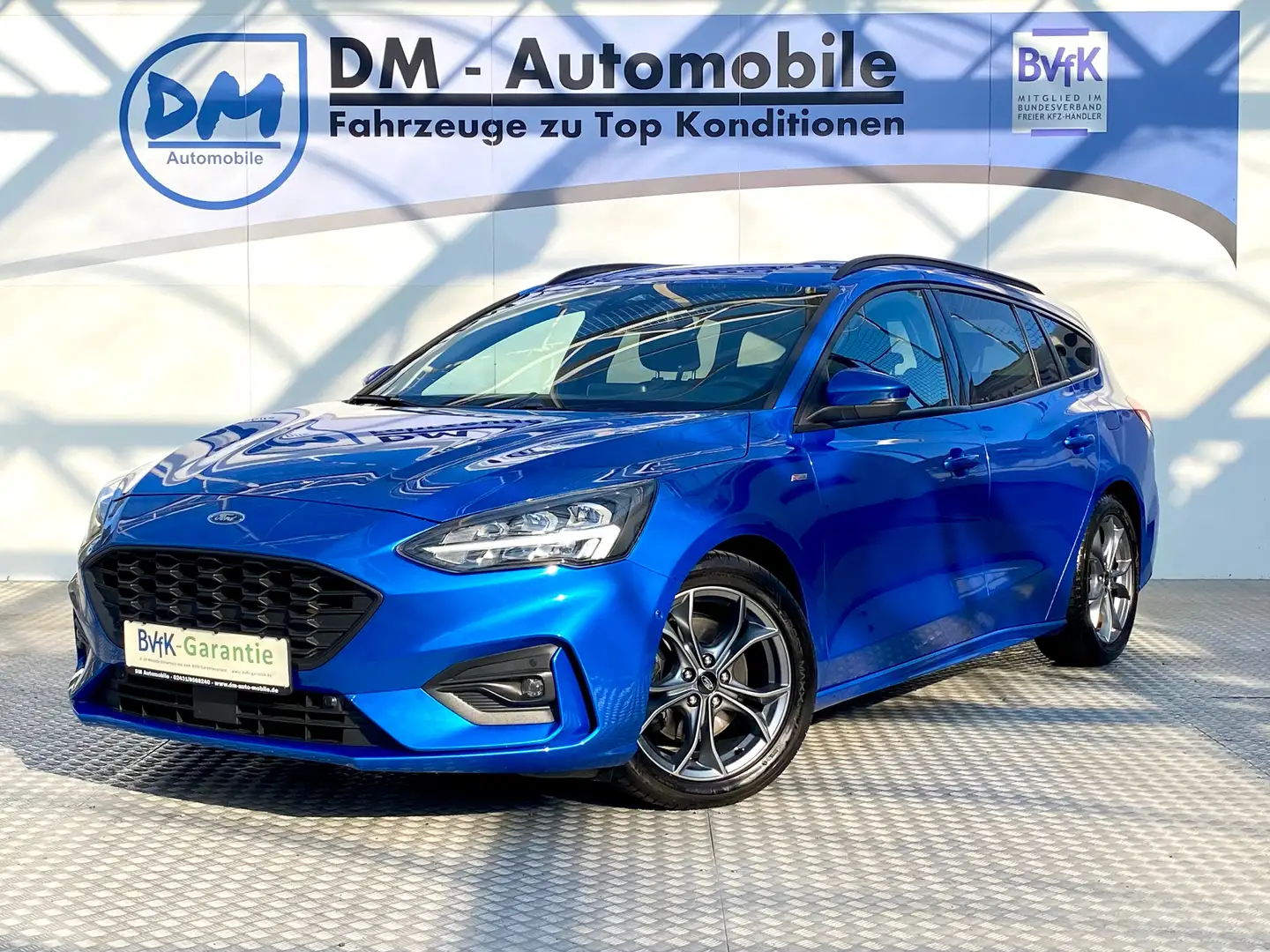 Ford Focus 2.0 TDCi ST-Line NAVI LED AHK Blauw - 1