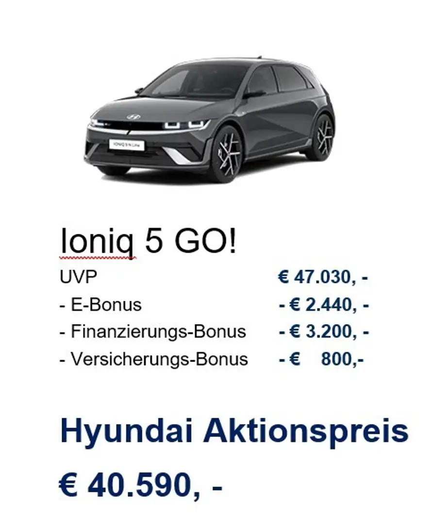 Hyundai IONIQ 5 Ioniq 5 84kWh GO / 40.590,- bei Leasing u. Vers... Schwarz - 1