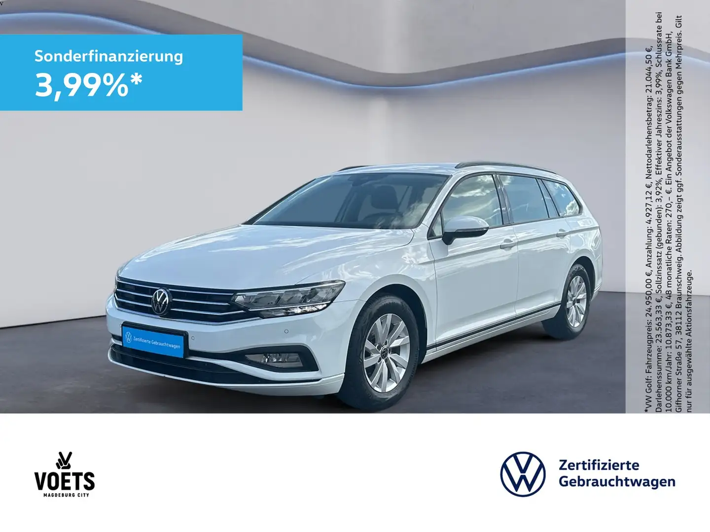 Volkswagen Passat Variant 2,0 TDI Basis DSG+NAVI+KAM+LED+ACC Blanc - 1