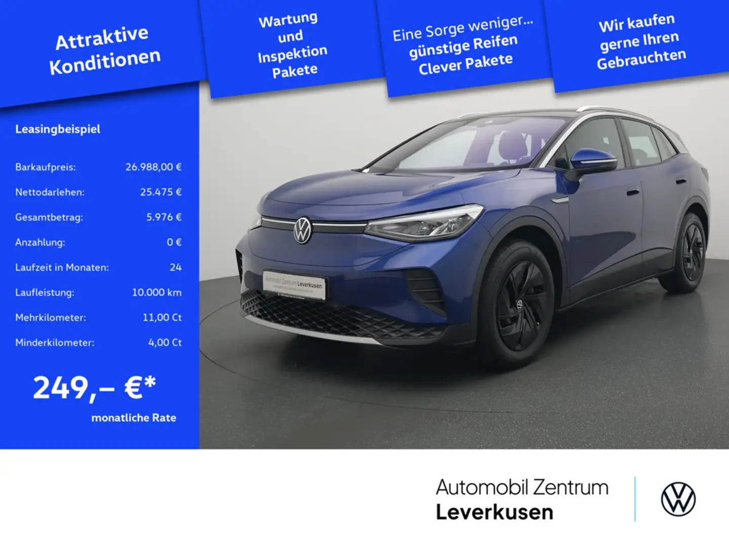 Volkswagen ID.4 Pure City NAVI VIRT ACC APP CONNECT SHZ Blau - 1