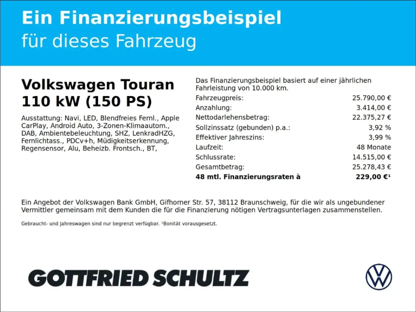 Volkswagen Touran 1.5 TSI United LED NAVI SHZ PDC LM Nero - 2