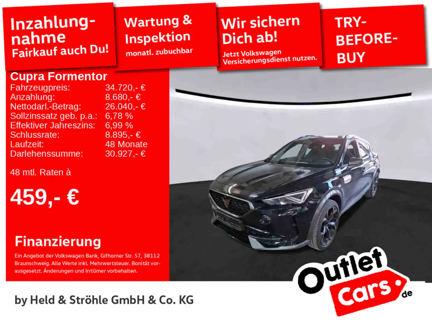 CUPRA Formentor VZ 2.0 TSI 4Drive DSG MATRIX PANO 360° Schwarz - 1