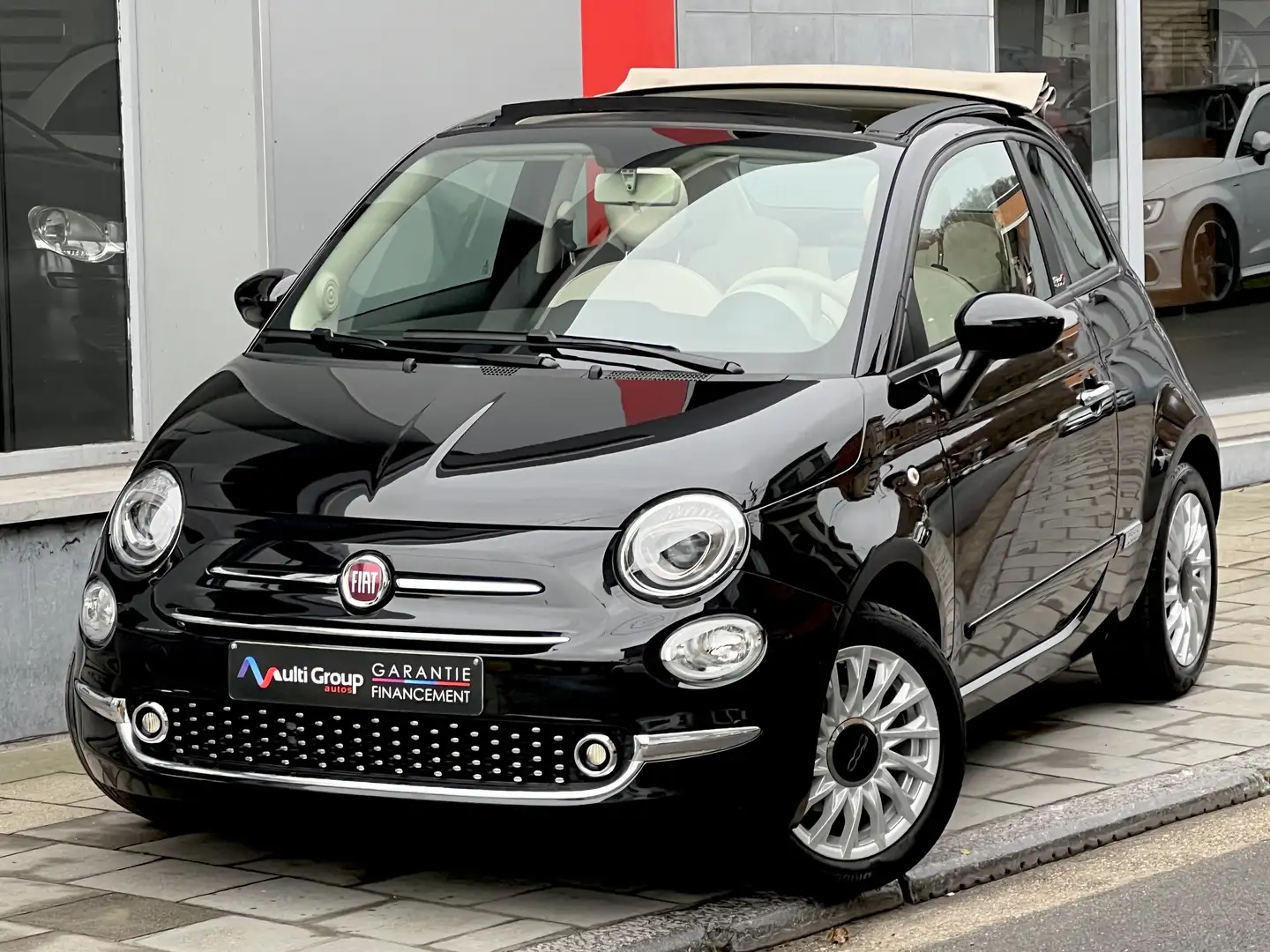 Fiat 500C Cabriole1.2i✅GARANTIE 1an*BT.AUTOMATIQUE*CarPlay Noir - 1