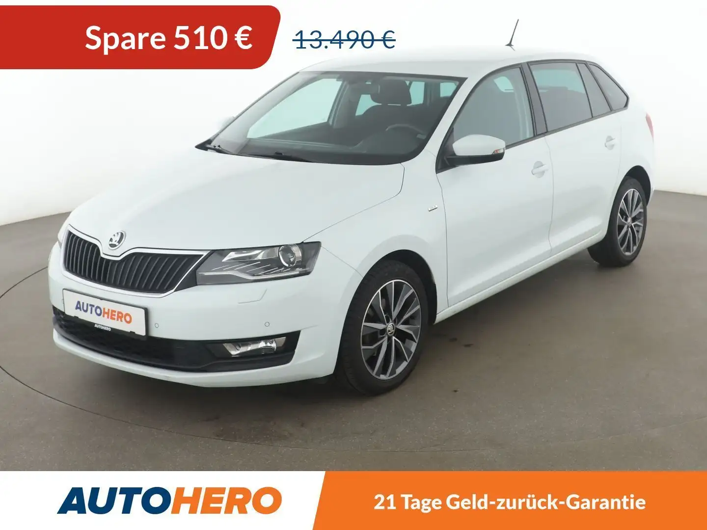 Skoda Rapid/Spaceback 1.0 TSI Drive Aut.*PDC*SHZ*TEMPO*KLIMA*GARANTIE* Weiß - 1