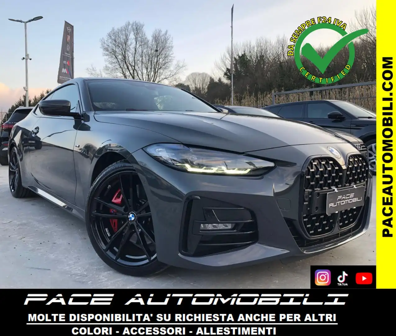 BMW 430 i M SPORT M-SPORT MSPORT BLACK PACK ACC PDC 19" Grigio - 1