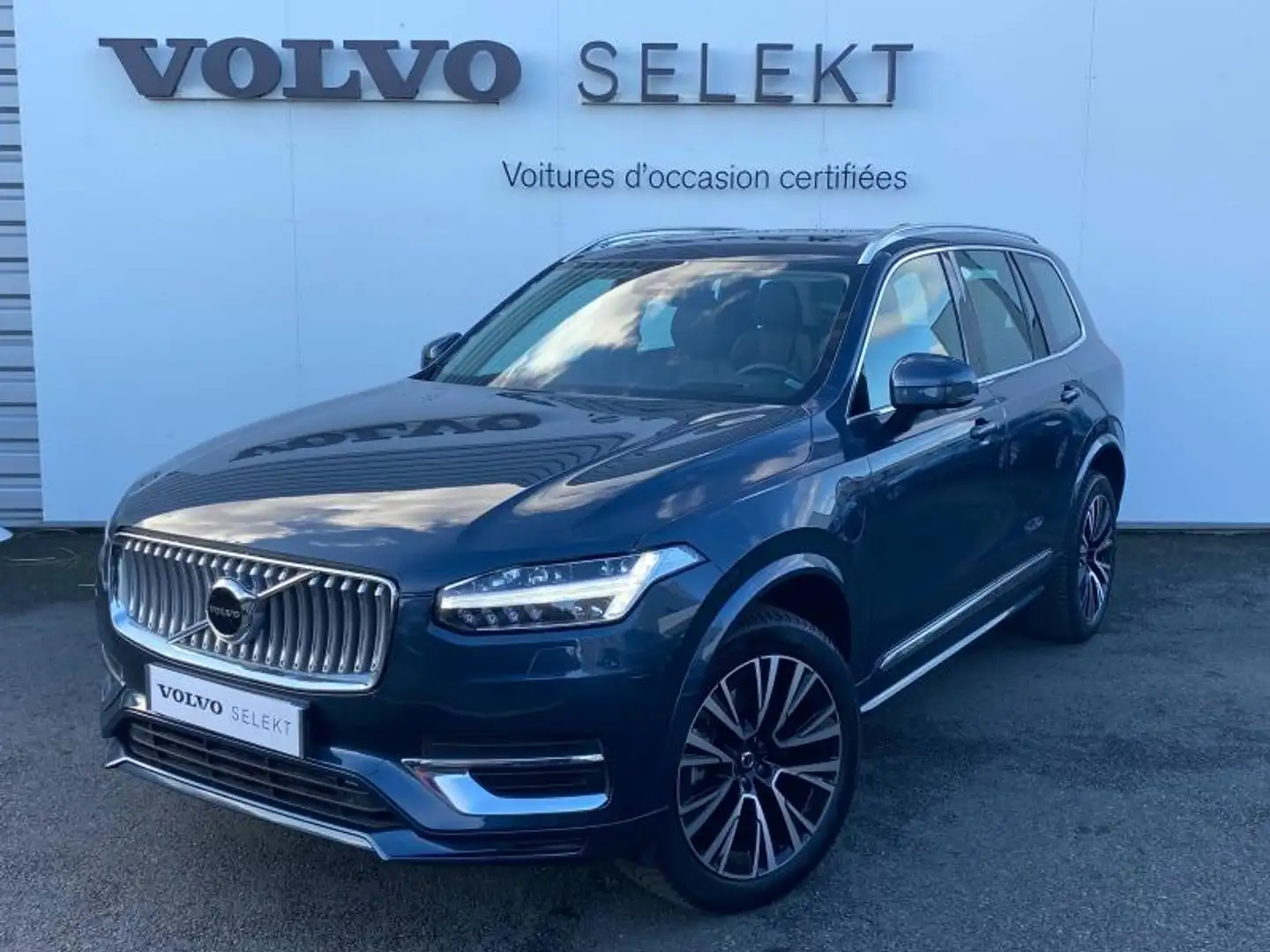 Volvo XC90 T8 AWD 310 + 145ch Ultimate Style Chrome Geartroni Bleu - 1