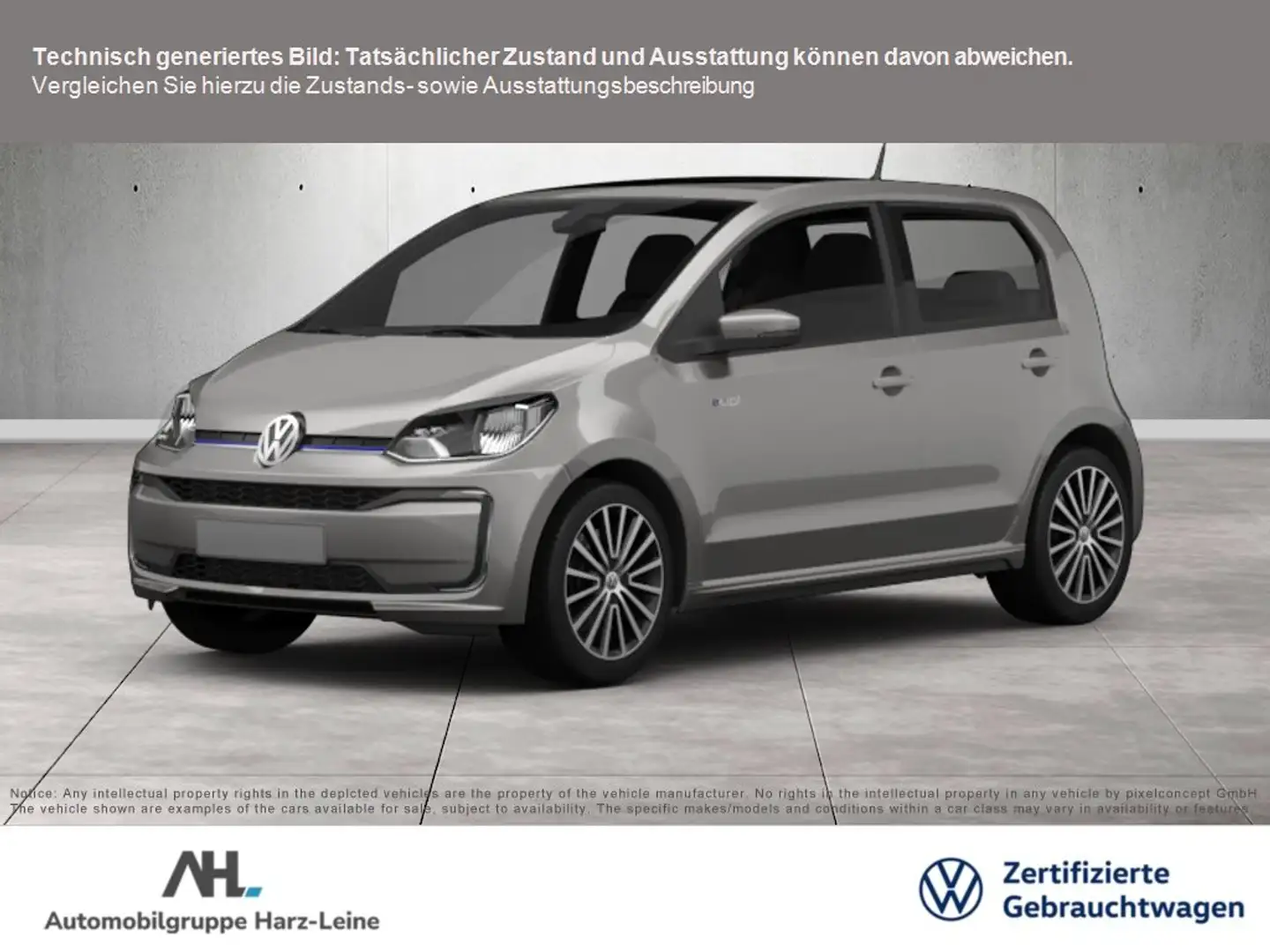 Volkswagen up! e-up! e-up! United 61kW maps+more DAB RFK PDC Silber - 1
