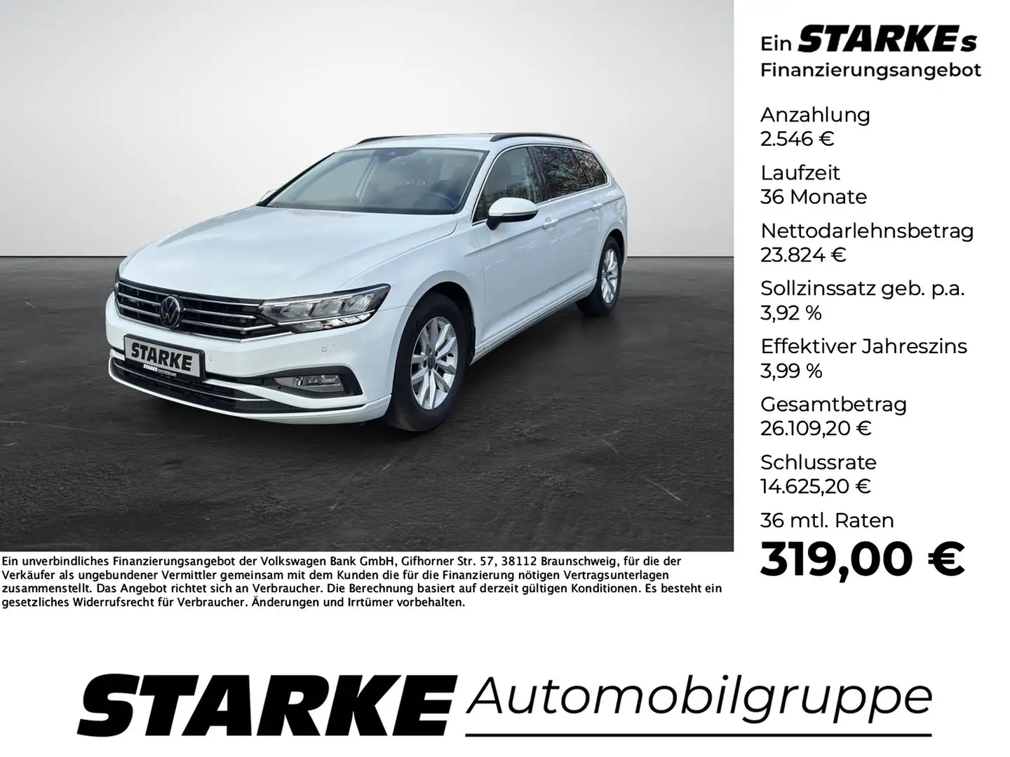 Volkswagen Passat Variant 2.0 TDI DSG Business Weiß - 1