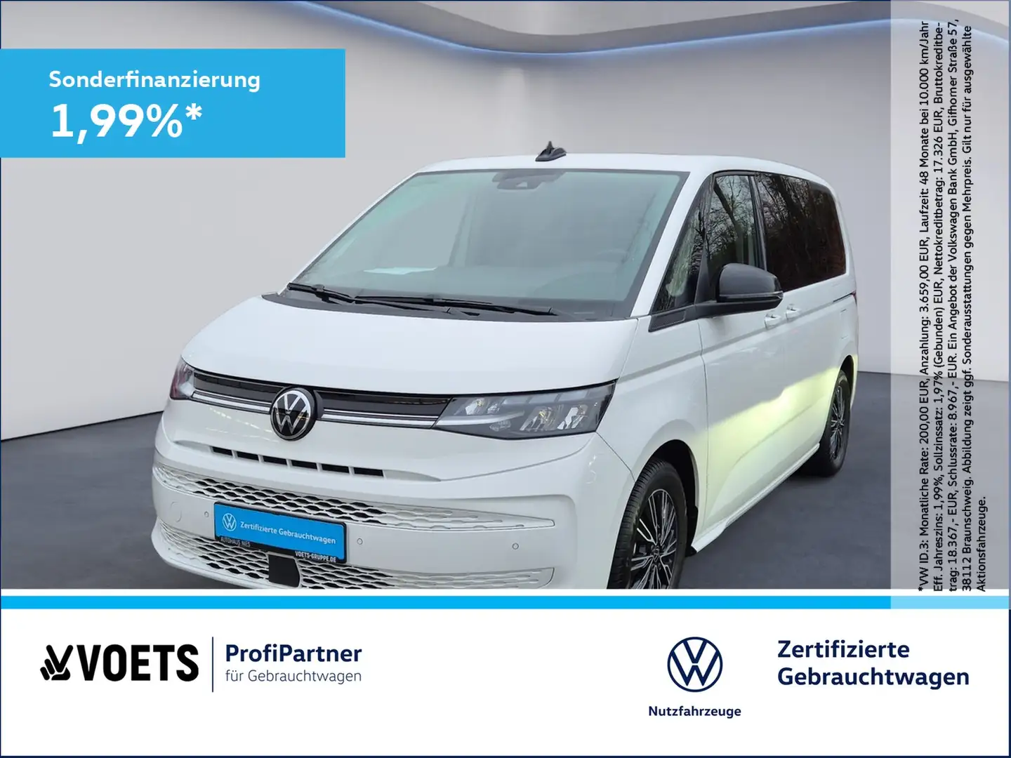 Volkswagen T7 Multivan Life KÜ 2.0 TDI DSG App-Connect+LED+NAVI Weiß - 1