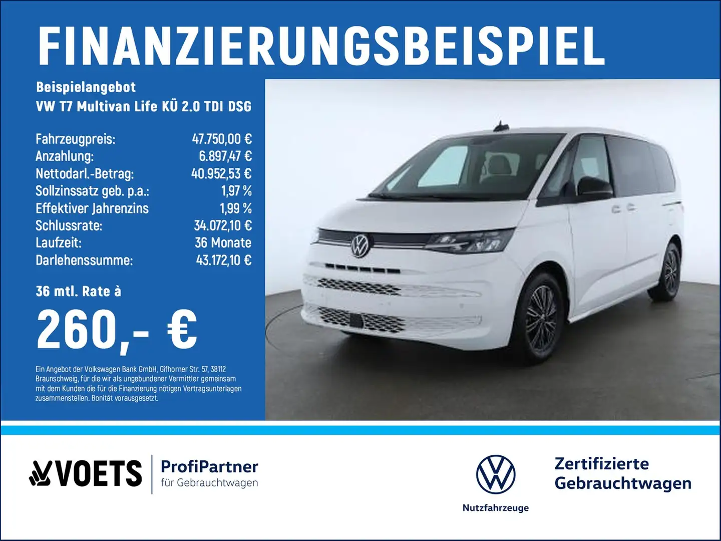 Volkswagen T7 Multivan Life KÜ 2.0 TDI DSG App-Connect+LED+NAVI Weiß - 2