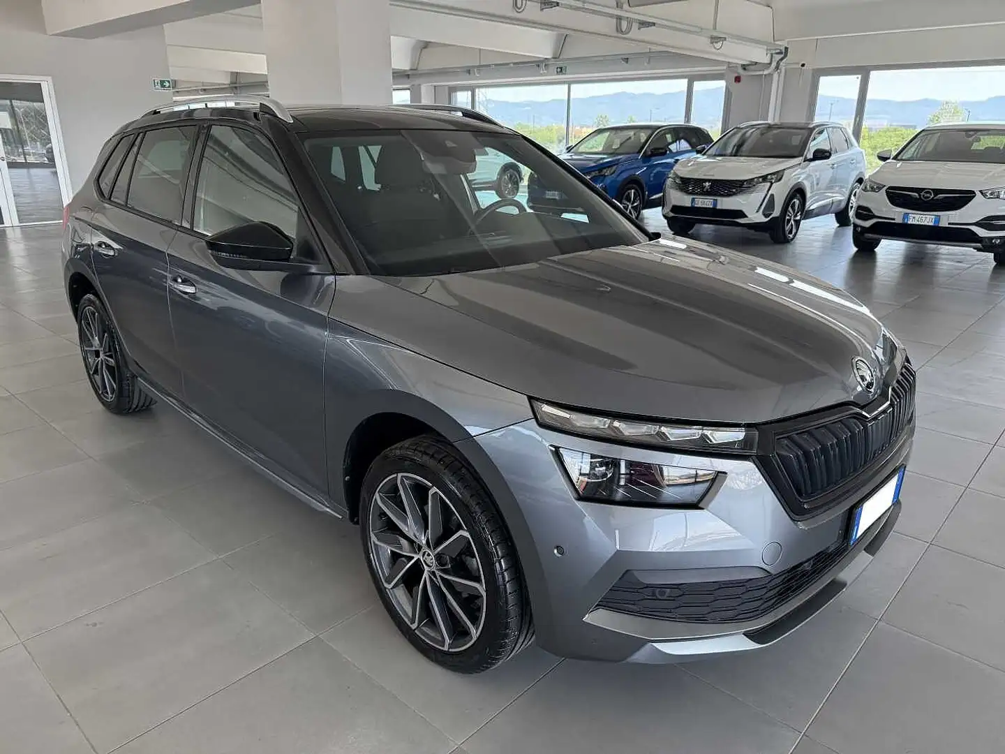 Skoda Kamiq 1.0 TSI 110 CV Black Dots + tetto panoramico Grigio - 1