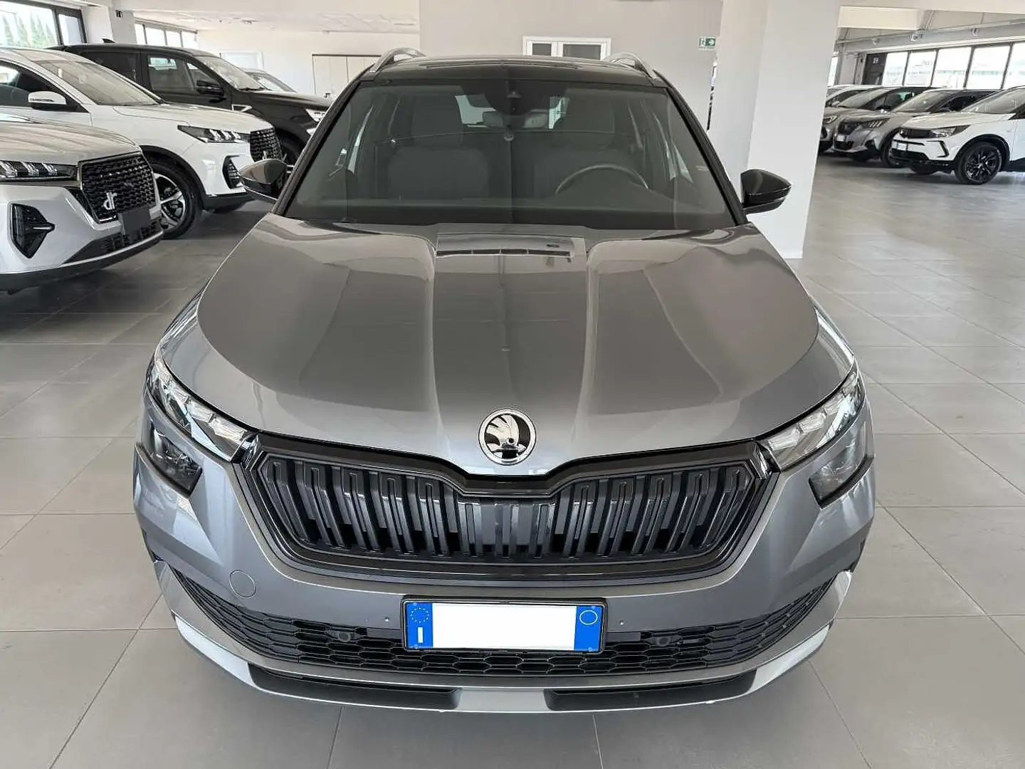 Skoda Kamiq 1.0 TSI 110 CV Black Dots + tetto panoramico Grigio - 2