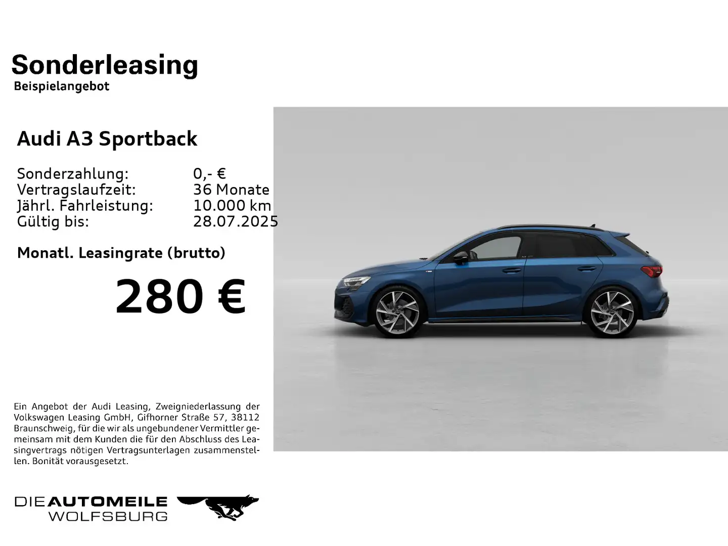 Audi A3 35 TFSI S line HeadUp/LED/SONOS/AHK Bleu - 2