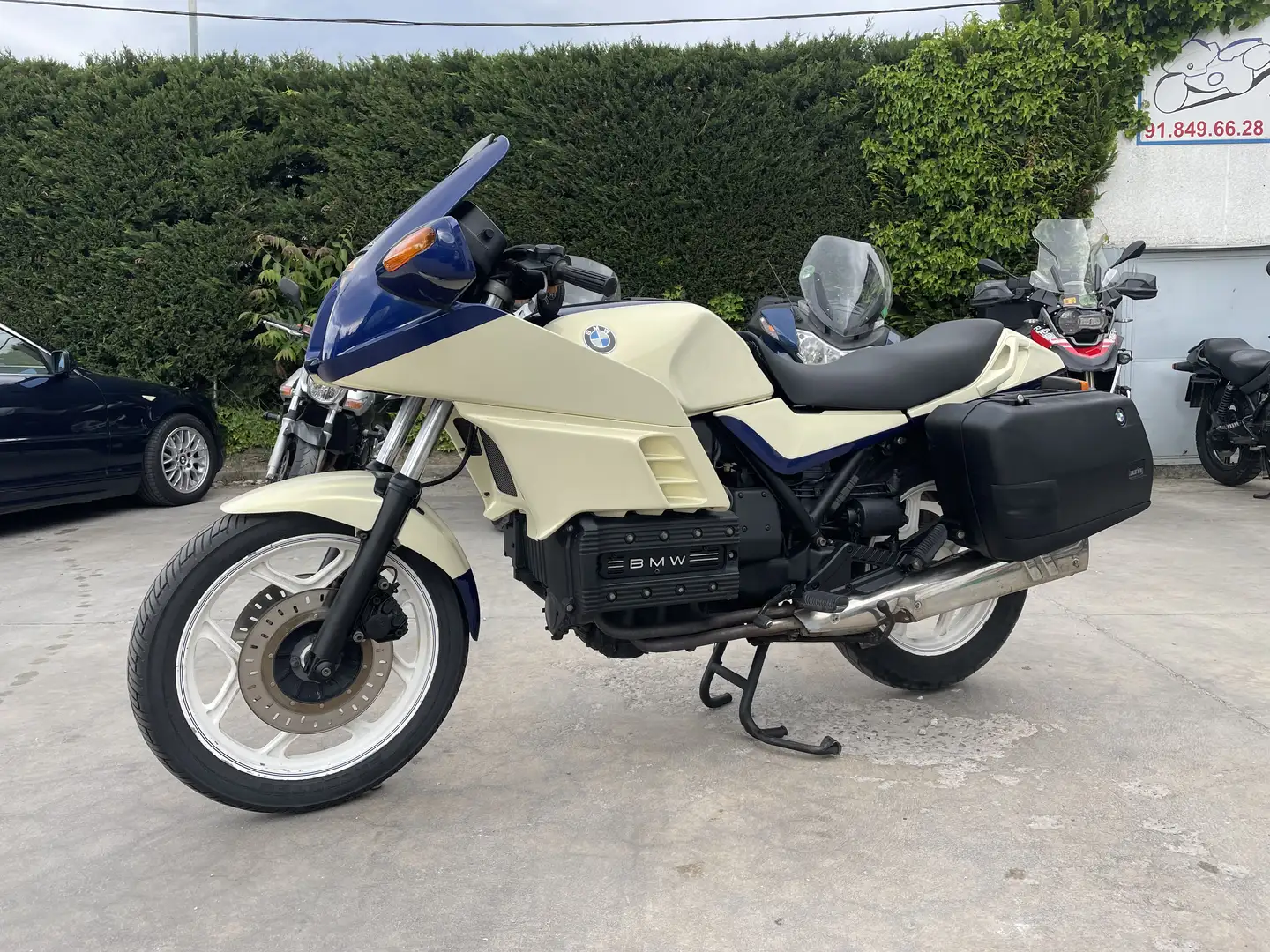 BMW K 100 RS de serie con dos maletas originales Beige - 2