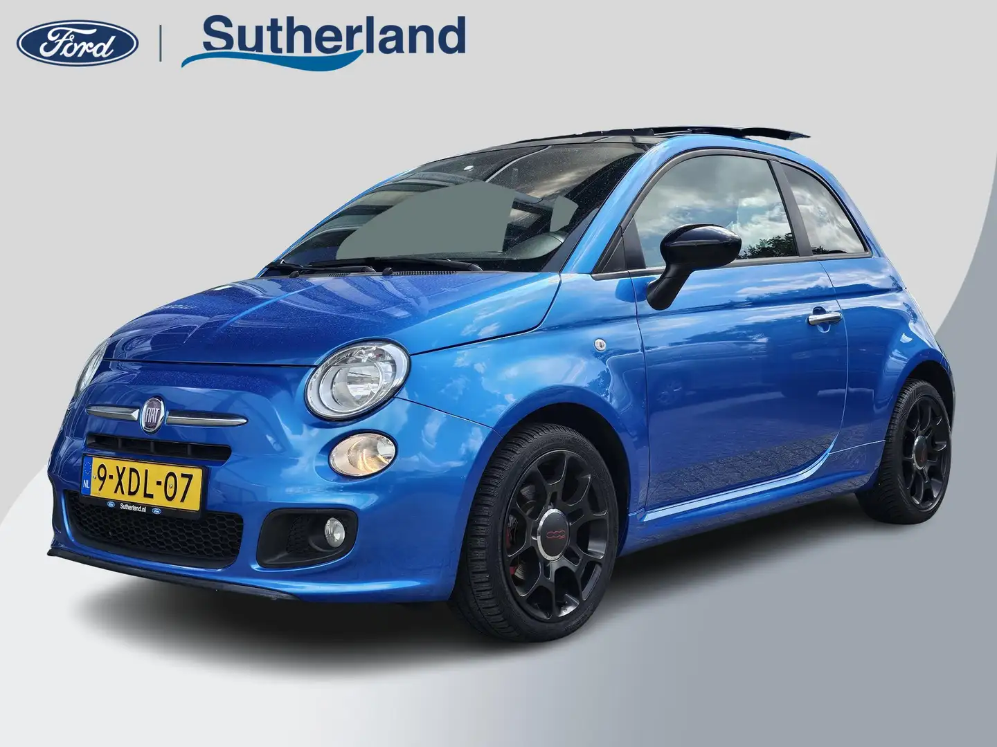 Fiat 500 0.9 TwinAir Turbo 500S | Schuif-kanteldak | Airco Blauw - 1