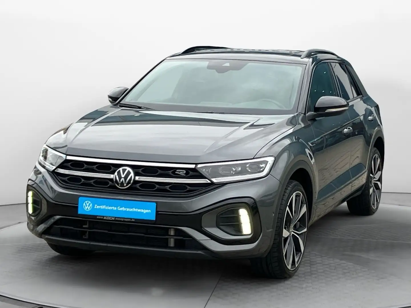 Volkswagen T-Roc 2.0TSI R-Line DSG Leder Pano AHK Navi LED Gris - 2