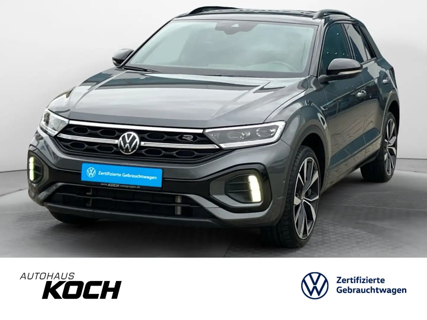 Volkswagen T-Roc 2.0TSI R-Line DSG Leder Pano AHK Navi LED Gris - 1