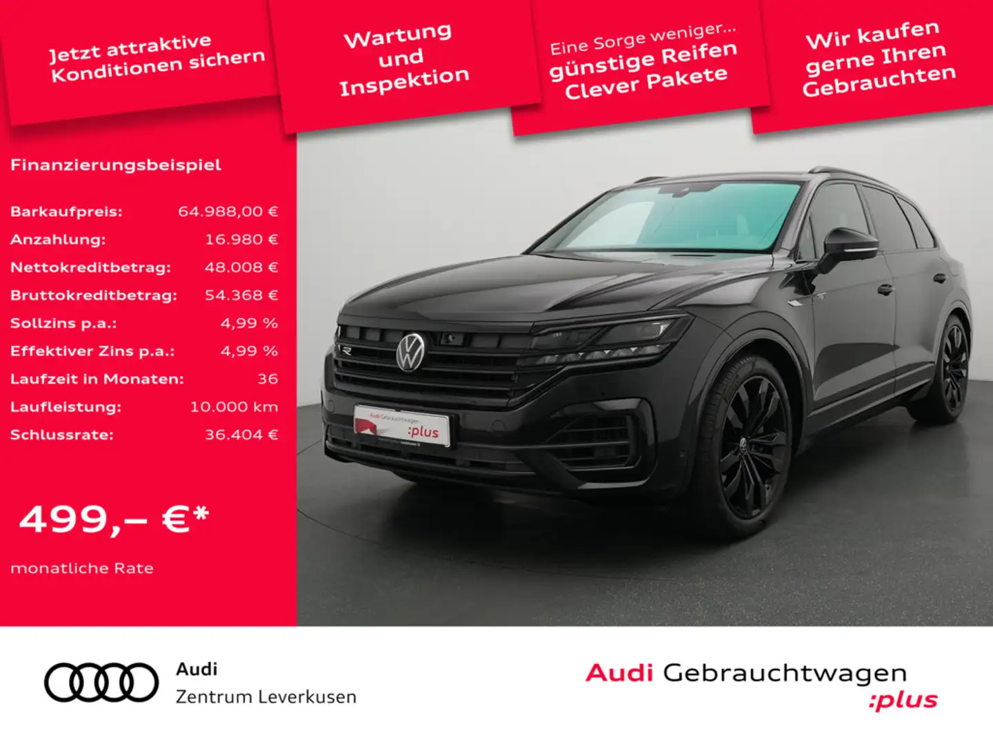 Volkswagen Touareg R eHybrid MATRIX PANO AHK LEDER LUFT Schwarz - 1