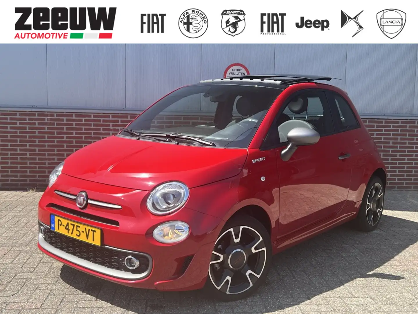 Fiat 500 1.0 Hybrid 70 PK Sport | Schuifdak | Carplay | Cli Rood - 1