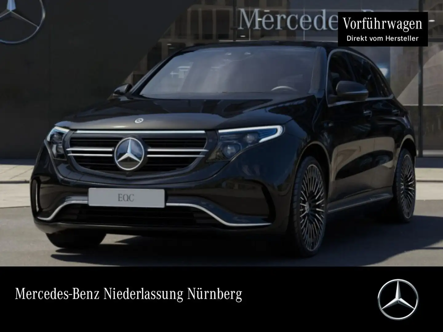 Mercedes-Benz EQC 400 4M AMG+360+AHK+MULTIBEAM+FAHRASS+HUD crna - 1