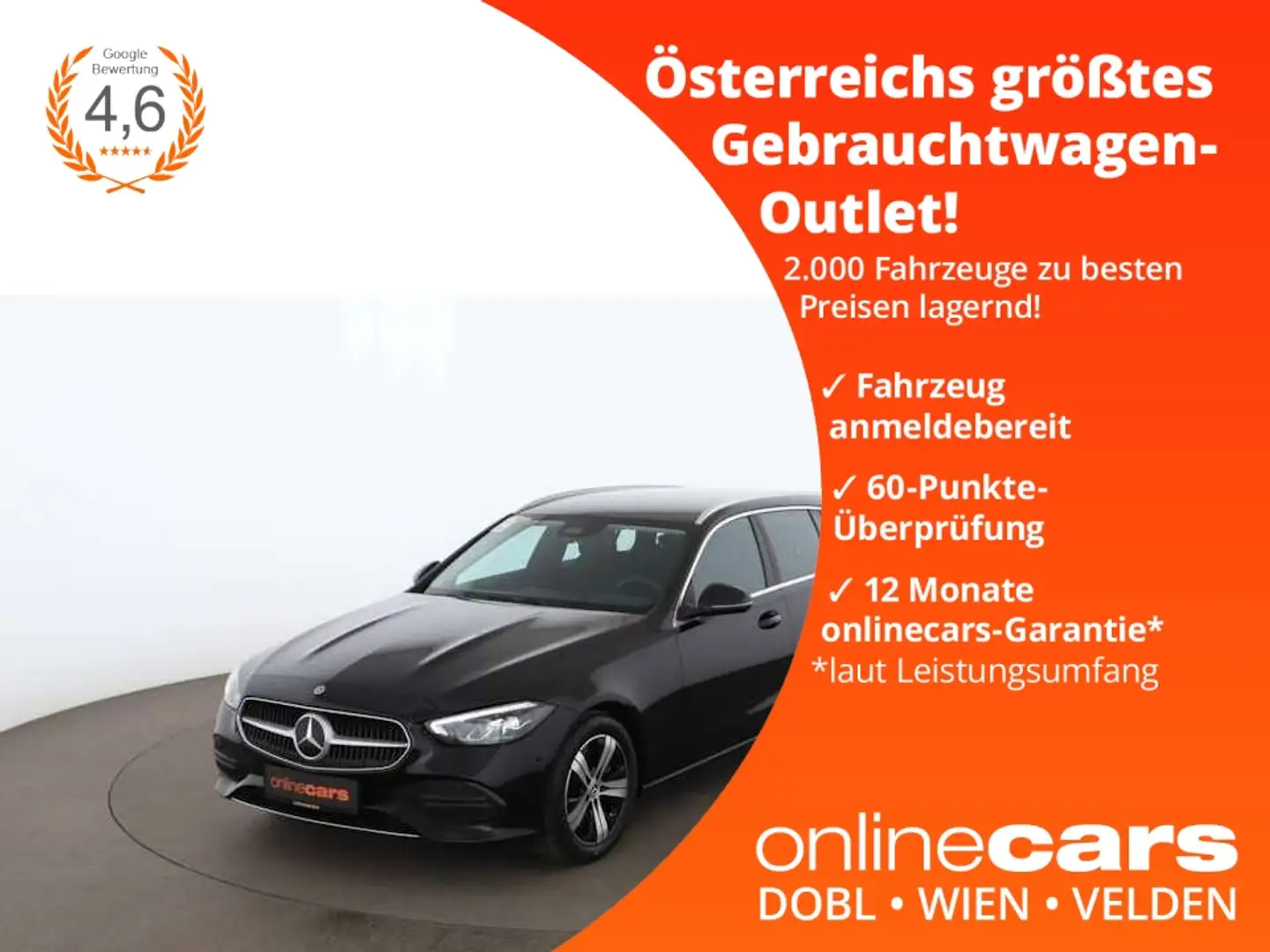 Mercedes-Benz C 200 d T Avantgarde Aut LED NAVI LEDER R-CAM Black - 1